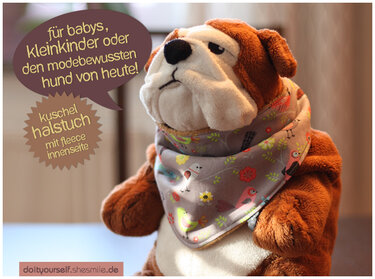 Kuschel-Halstuch mit Fleece-Innenseite (Nähanleitung & Schnittmuster) - Bild 5