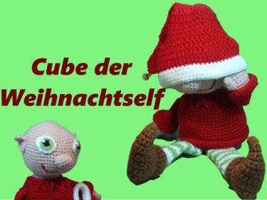 Weihnachtself Cube häkeln - 30 cm - Anleitung für Amigurumi-Liebhaber - Bild 9
