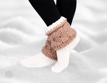 House socks "Impression", size 34-43 - Crochet