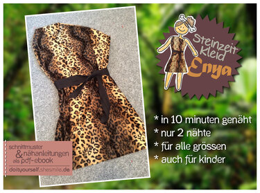 Kostüm "Steinzeit-Kleid Enya" (Nähanleitung für alle Größen)