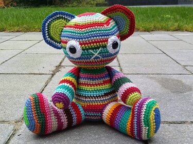 Streifenteddy - Amigurumi Häkelanleitung