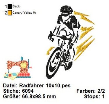 Triathlon Stickdatei, Stickdatei Laufen, Stickdatei für Sportler - Sticken