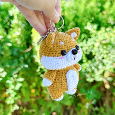 Shiba Dog Keychain - Crochet