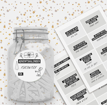 Adventskalender FLACHWITZE Adventskalender zum Ausdrucken digitale Datei DO - Basteln