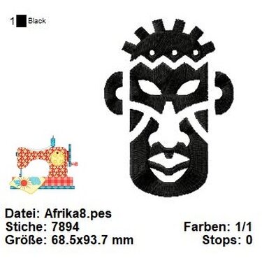Stickdatei Afikanische Symbole Set, Stickdatei Afrika, Stickdatei Folklore - Sticken