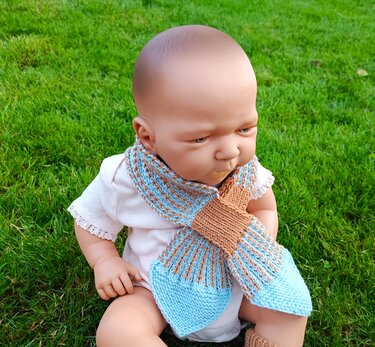 Einfache Strickanleitung Babyschal Steckschal Drillis in 3 Größen - Bild 7