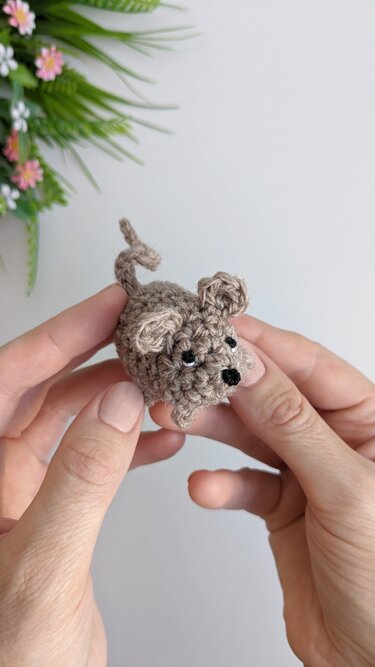 Crochet mouse pattern, easy crochet amigurumi pattern, crochet animals plus