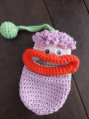 Schlüsseletui / Anhänger Monsterli - Häkeln