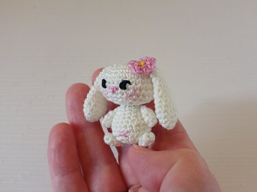 Crochet Pattern Tiny Floppy Eared Rabbit Amigurumi Bunny
