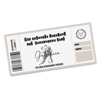 Gutschein zum Ausdrucken TANZKURS digitale Datei Gutschein DOWNLOAD - Basteln