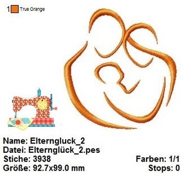 Stickdateien Schwangerschaft, Geburt Stickdatei, Stickdatei Baby, Stickset - Sticken