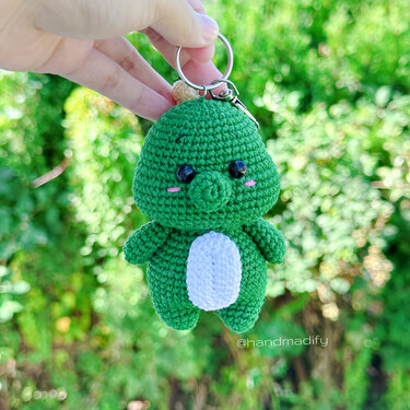 Dinosaur Keychain - Crochet