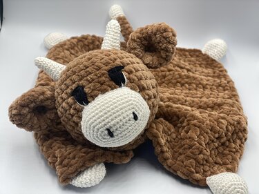 Häkelanleitung - Schmusetuch/Schnuffeltuch Kuh "Kuhlimuh"