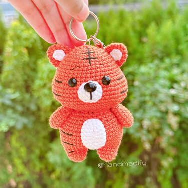Tiger Keychain - Crochet