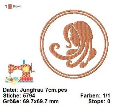 Stickdatei Sternzeichen, Tierkreiszeichen Stickdatei, Maschinenstick Paket - Sticken