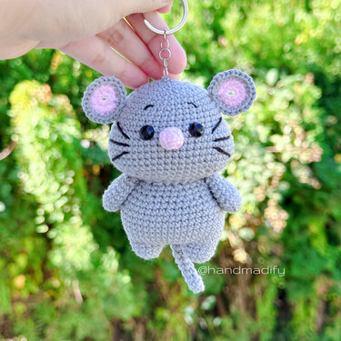 Mouse Keychain - Crochet