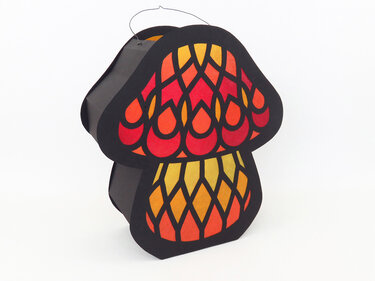 St. Martins-Laterne – Bunter Pilz – Bastelanleitung mit Vorlagen