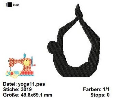 Stickdateien YOGA Set, Stickdatei Relax, Namaste Stickdatei, Maschinenstick - Sticken