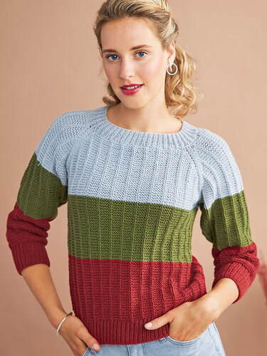 RAGLANPULLI BLOCKSTREIFEN - Stricken