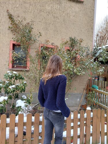 Häkelanleitung Pullover "marine" Pullover Off-Shoulder häkeln - Bild 5