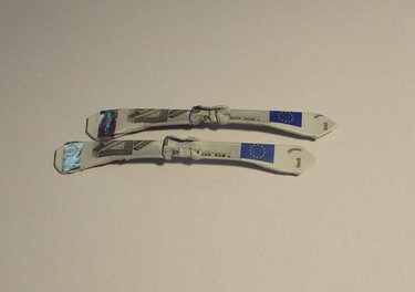 Origami Geldschein Ski (**) - Basteln