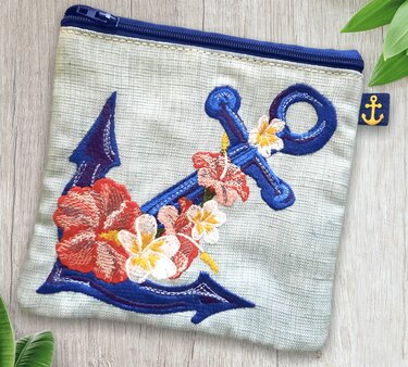 Anker Stickdatei – Tropischer Sommertraum mit Hibiskus - Sticken