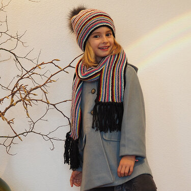 Strickanleitung Kindermütze mit Schal "Sporty"763131