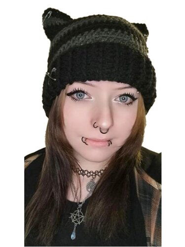 CAT EAR BEANIE & CUFF - crochet pattern - cat ear hood, leg warmers