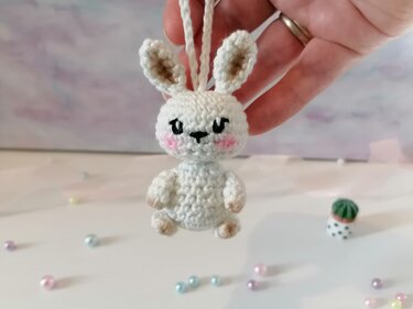 Crochet Pattern Keychain Rabbit Amigurumi