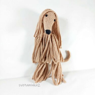 Dog Afghan Hound Crochet Pattern Sighthound Amigurumi Pattern