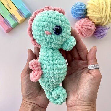 Crochet pattern seahorse sea animal - Amigurumi ocean pattern plush toy