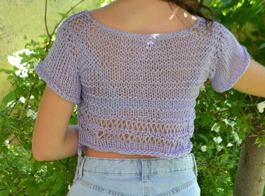 Strickanleitung  * Top * kurz , bauchfrei * transparent * Gr. S-M-L - Bild 7