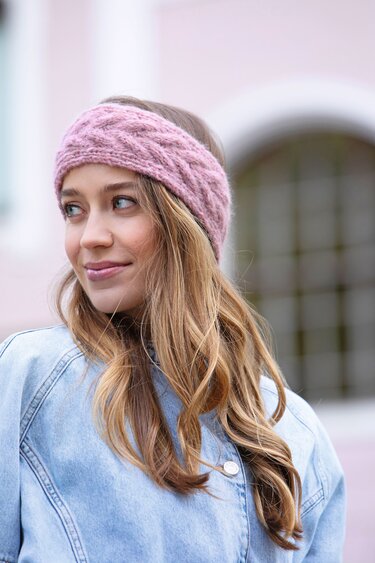 Verspieltes Stirnband mit Zopfmuster Strickanleitung // PDF-Anleitung