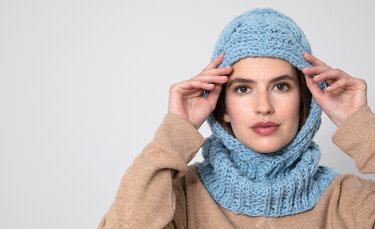 Balaclava-Mütze "Feel Good" mit Zopfmustern Strickanleitung // PDF - Bild 3