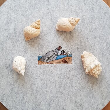 Stickdatei Flaschenpost - Sticken