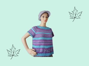 Strickanleitung Chocho Modischer Pullover mit Lochmuster und Kurzarm - Bild 9