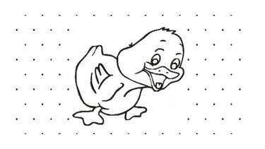 Stickdatei Ente 10x10 Applikation schwarz Frühling Ostern - Sticken