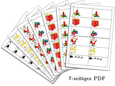 Christmas gift tags template as PDF for self-printing - Crafts