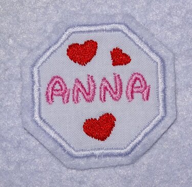 Stickdatei - 8eck Button für Stoffapplis in 17 Größen Rahmen - Sticken