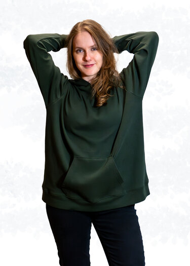 Tessa – Weiter Damen Hoodie im Boyfriend-Look mit Kragen/Kapuze (BU 80-116) - Bild 12