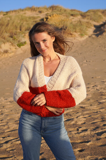 Strickjacke mit Videoanleitung für Anfänger - Stricken