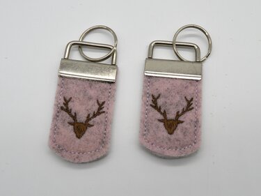 Stickdatei Hirsch Schlüsselanhänger - Sticken