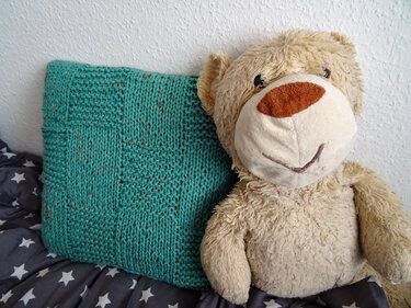 Kissenhülle stricken "Rita" / Kissenbezug stricken "Rita"