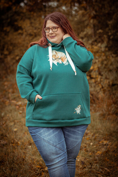 lovely lady oversized hoodie 34-56 Damenoberteil Pullover Sweater Shirt - Bild 10