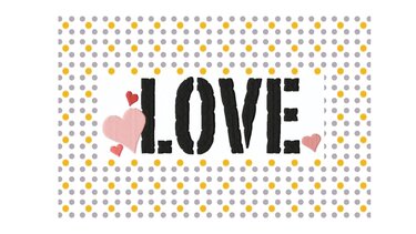 Stickdatei Schrift Love 10x10 13x18 Applikation Liebe Muttertag Valentinsta - Sticken