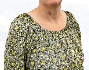 Ida loose Blouse Sleeves with frillStraight Sleeves Elastic Gathering - Sewing