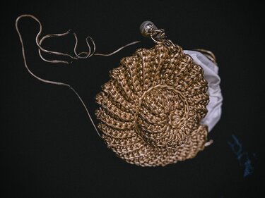 Crochet pattern gold shell bag PDF digital and video tutorial