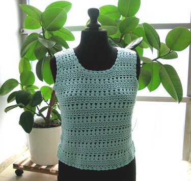 Häkelanleitung luftiges Sommertop in Bordürenmuster - Bild 4