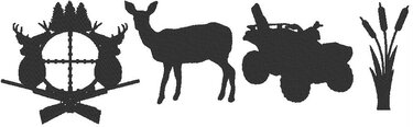 Stickdatei - Jagd Hunting Jäger Silhouette - Sticken