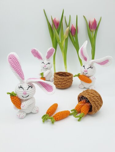 The Cute Bunny Family | Amigurumi Easter Crochet Pattern PDF